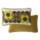 image 1 of Orla Kiely Retro Flower Stripe Dune Filled Cushion 30x50cm Yellow
