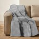 image 1 of Velosso Chunky Cord Waffle Plush Heavy Blanket - 150cm x 200cm Silver | Silver