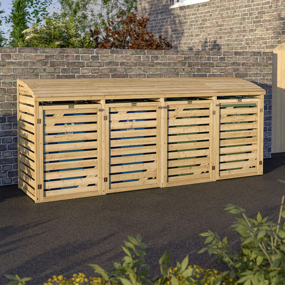image 1 of Rowlinson Quadruple Bin Store Brown
