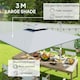 image 9 of Outsunny Garden Cantilever Parasol, Patio Umbrella w/ Solar LED Lights, Grey Grey | Grey