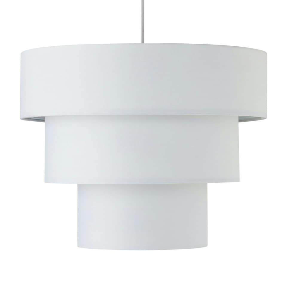 image 1 of Barty - White 38cm Tiered Pendant Shade White