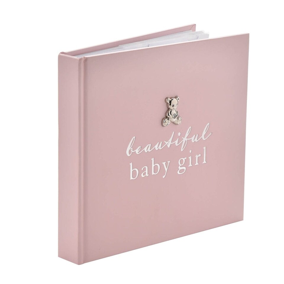 image 1 of Widdop Gifts Bambino Beautiful Baby Girl Teddy Bear Photo Album