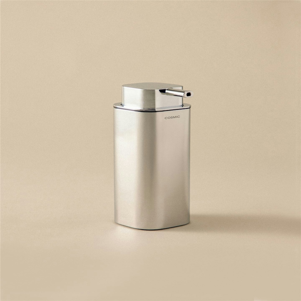image 1 of Cosmic Soap Dispenser w/ Durable Stainless Steel for Bathroom,Light Grey - 370ml