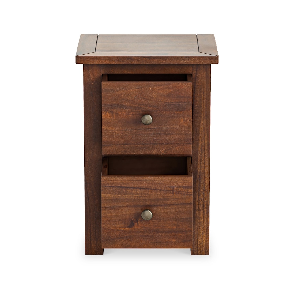 image 1 of Duchy Acacia 2 Drawer Bedside Table Brown Fully Assembled - By Roseland Furniture