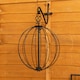 image 2 of ValueLights Solar Hanging Ball Black Metal Lantern Ground Stake Light | Black