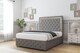 image 2 of Sloomy Sofia Gold Pewter Dumfries Divan Bed With Mattress 2 Drawers Right Side With 26" Strutted Headboard & 12" Matching Footboard 3' Single | Grey | Pewter | Single | 1