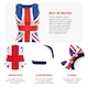 image 2 of Union Jack Dress & Bow Headband Red | XL