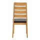 image 2 of Logan Dining Chair (Pack of 2) - L55 x W45 x H100 cm - Oak Varnish/Brown Faux Leather Brown