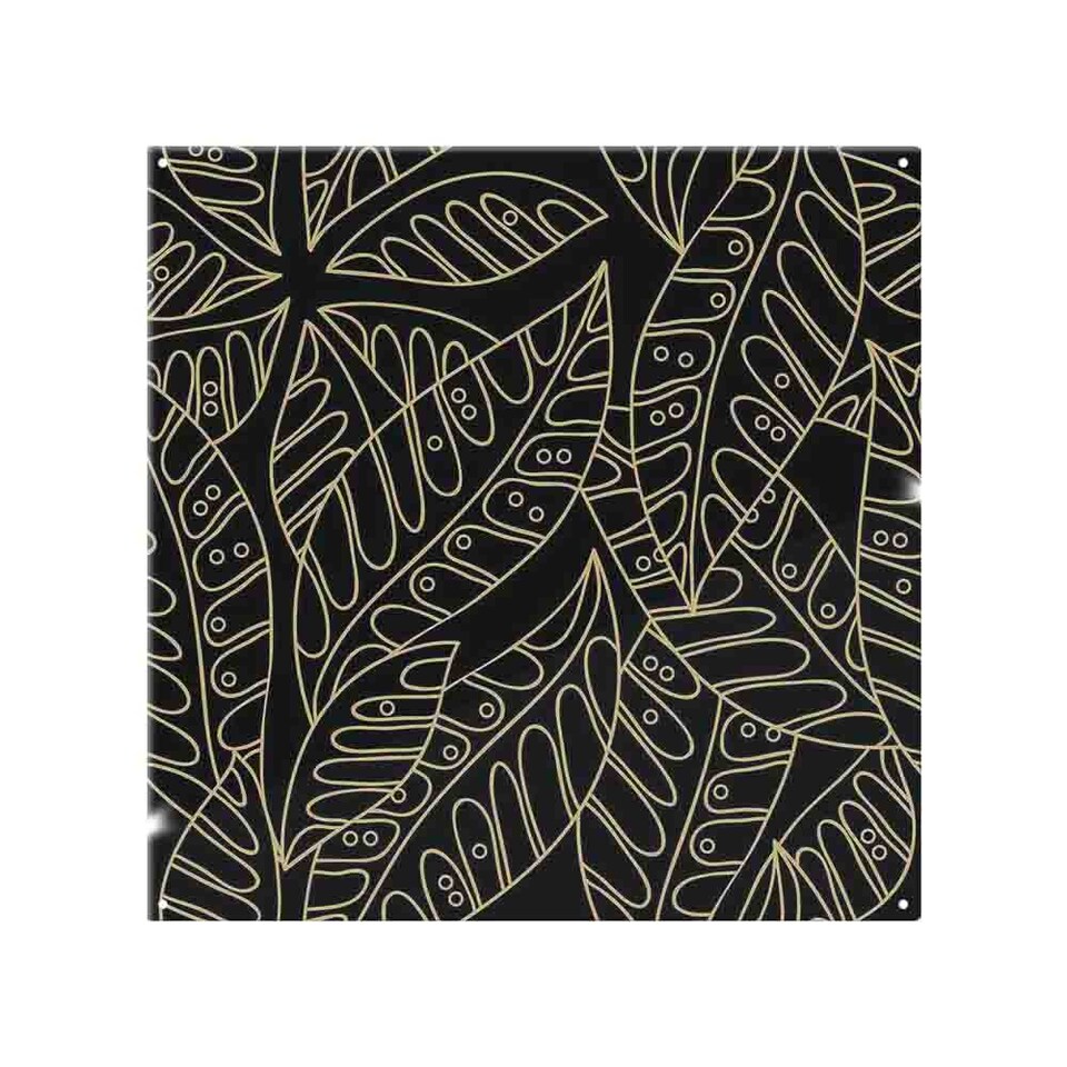 image 1 of Lined Flower Print Splash Back | White