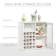image 4 of HOMCOM Sideboard Wine Cabinet Cupboard Glass Door, Glass Holder & Wine Rack