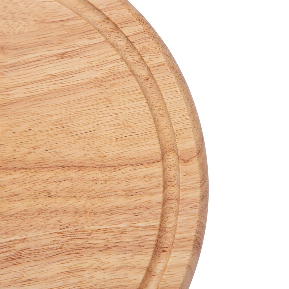 image 1 of Argon Tableware Round Wooden Chopping Board - 30cm Brown