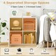 image 7 of COSTWAY 4-Cube Storage Organizer w/2 Cabinets White White