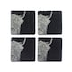 image 1 of The Just Slate Company Set of 4 Highland Cow Slate Coasters