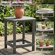 image 4 of Outsunny Outdoor Side Table, Adirondack Side Table, Indoor Outdoor, Grey | Grey