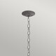 image 2 of Bridge Point 1 Light Small Outdoor Ceiling Chain Lantern Zinc IP44, E27