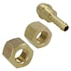 image 1 of Welding Gas Hose Connector 1/4 Hose Tail with 3/8 BSP RH + LH Thread Nuts 2pc