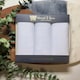 image 3 of Warwick & Vance Pack Of 3 Mens White Handkerchiefs With A Satin Stripe Border, Cotton, 40 x 40cms