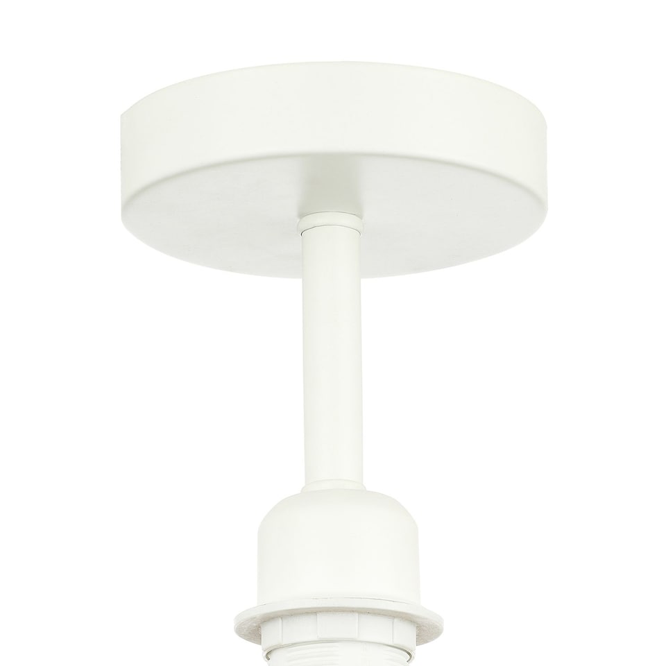 image 1 of Traditional Matt White Ceiling Light Fitting for Industrial Style Light Bulbs | White | White | 1