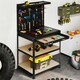 image 7 of COSTWAY Workbench 290KG Work Table w/2 PCS Pegboard-Black