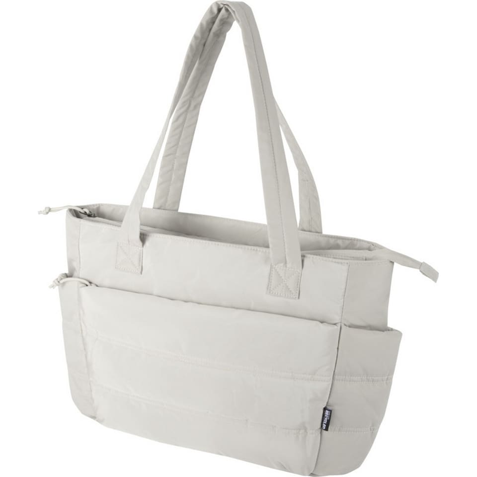 image 1 of Floso Plain Puffer 18L Tote Bag | Cream | Sandstone | 1