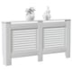 image 1 of Vida Designs Milton Radiator Cover Painted MDF Slatted Cabinet, White, 152cm