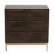 image 3 of Zaine Carving 3 Drawer Chest - Mango Wood - L40 x W81.5 x H80.5 cm - Dark Finish - Assembly Required
