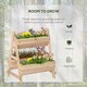 image 4 of Outsunny Raised Garden Bed Wood Planter Box with Stand for Vegetables Flowers