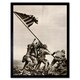image 1 of War WWII Iwo Jima Stars Stripes Flag 12x16" Framed Wall Art Print