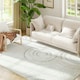 image 1 of HOMCOM Swirl Pattern Washable Area Rug, Allergy-Friendly Floor Carpet, Cream Cream | White | 230 x 160 cm
