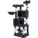 image 1 of Yaheetech 163 cm Large Cat Tower with Condos Platform Perch Black