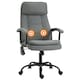 image 1 of Vinsetto Massage Office Chair Linen Computer Chair with Adjustable Height Grey
