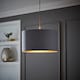 image 2 of ValueLights Reni Large Grey And Copper Ceiling Pendant Shade | Grey