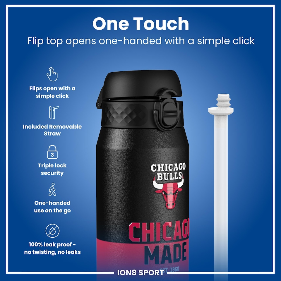 image 1 of NBA x Sport, Insulated Bottle, NBA 50, 750ml (24oz) | Red | NBA 50 Chicago Bulls | One Size