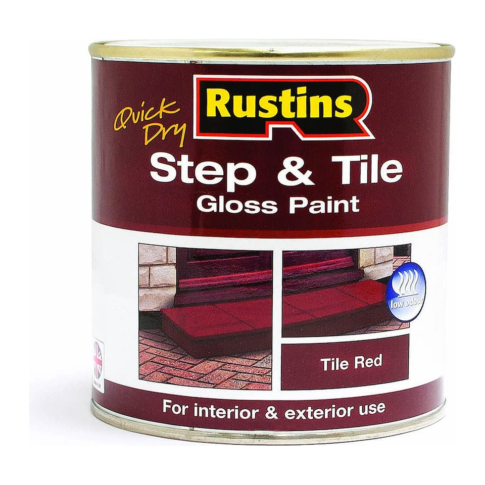 image 1 of Rustins Step & Tile Paint Red 250ml - STRDW250