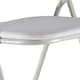 image 3 of 6 Pc Folding Lightweight Chair Set Portable Metal Frame PVC Velvet Ribcord Seats | Multi | Beige Ribcord