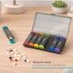 image 5 of Fineway Weekly Pill Organiser Morning/Evening with Storage Box - 7 Day Colour-Coded - Transparent