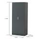 image 6 of Rio Costa 2 Door Wardrobe Bedroom Furniture Storage Cupboard Dark Grey