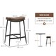 image 7 of HOMCOM Breakfast Bar Stools Set of 2 Upholstered Barstools w/ Curved Seat Brown