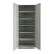 image 2 of Shaker Light Grey Double Wardrobe with Shelves Grey