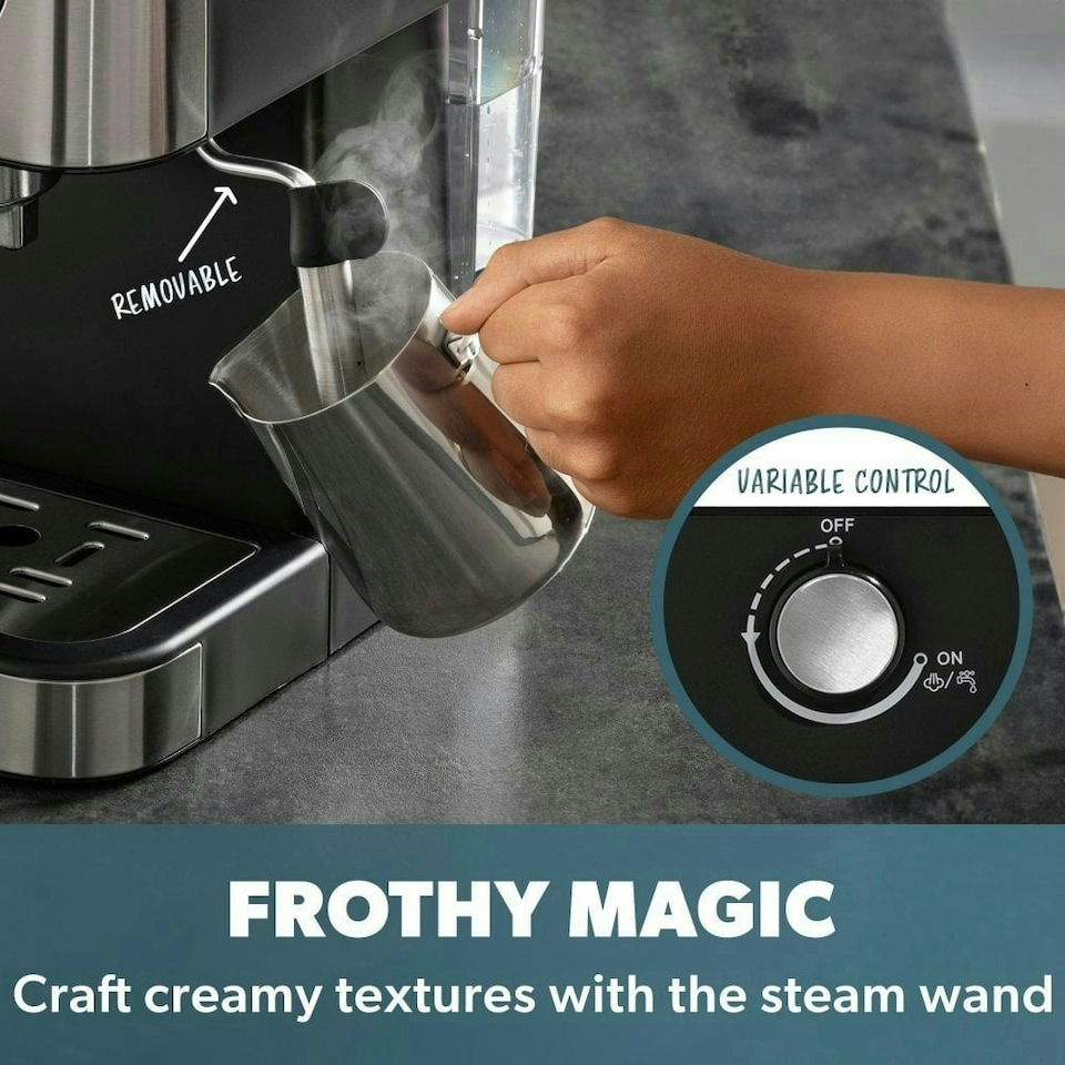 image 1 of Daewoo Espresso Coffee Machine with Steam Wand