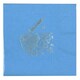 image 1 of Pack of 15 Luxury Blue Christening Teddy Foil Finished Large Napkins (3 Ply)
