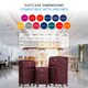 image 3 of Flight Knight Lightweight 4 Wheel 800D Soft Case Suitcases Anti Crack Cabin & Hold Luggage Options 100 Airlines Approved - Including easyJet, BA & Many More! Red | Burgundy | Large