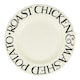 image 1 of Dinner Plate: 1 x 27cm Emma Bridgewater Dinner Plate Plate Black Toast Roast Chicken, Ceramic White
