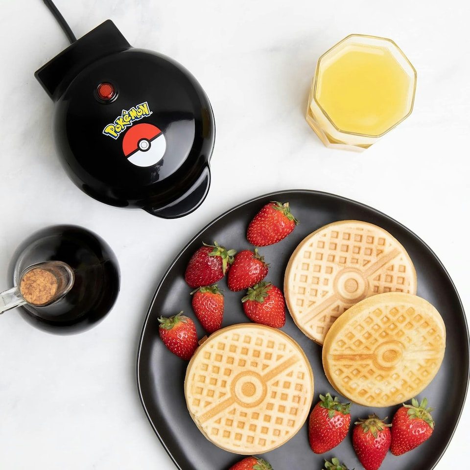 image 1 of Uncanny Brands Pokémon Pokeball Mini Waffle Maker