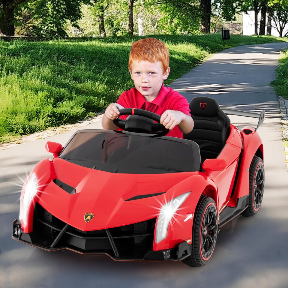 image 1 of COSTWAY 12V Battery Powered Electric Vehicle Kids Car Red