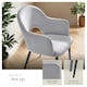 image 4 of Dining Chair Sasha- padded armchair in velvet look, continuous backrest - Set of 4 Grey | Light Grey