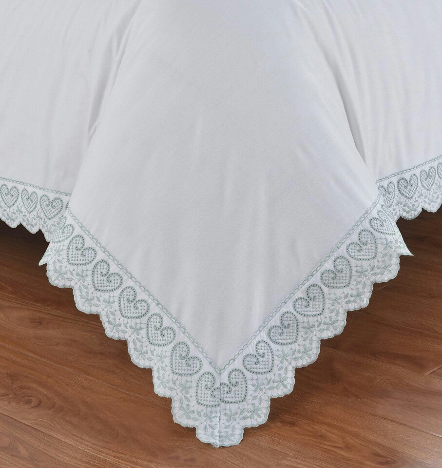 image 1 of Evelyn White Duvet Cover Set | White | Super King