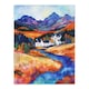 image 3 of Glencoe Mountain Cottages Scottish Landscape Black Framed Wall Art Print A4