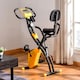 image 2 of HOMCOM 2-In-1 Folding Exercise Bike with 8-Level Magnetic Resistance Yellow