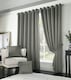 image 1 of Adison Lined Ring Top Eyelet Curtains - 229cm x 183cm - Silver